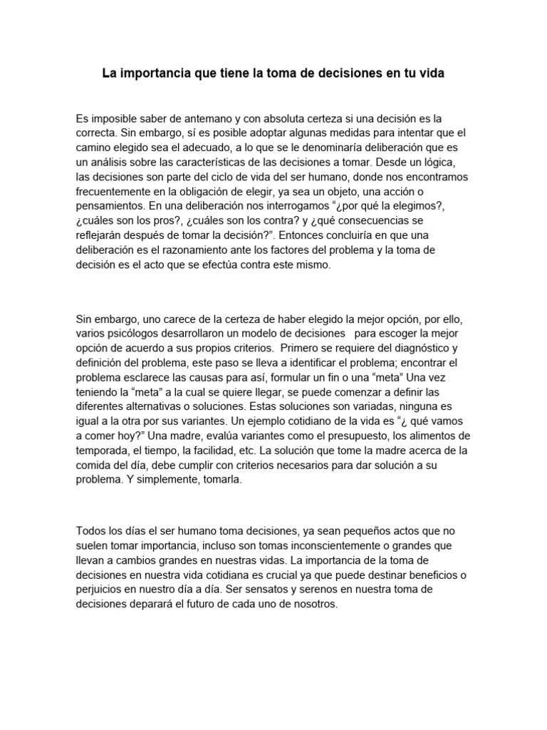 La Clave de Decisiones Efectivas | PDF | Crecimiento personal y ...
