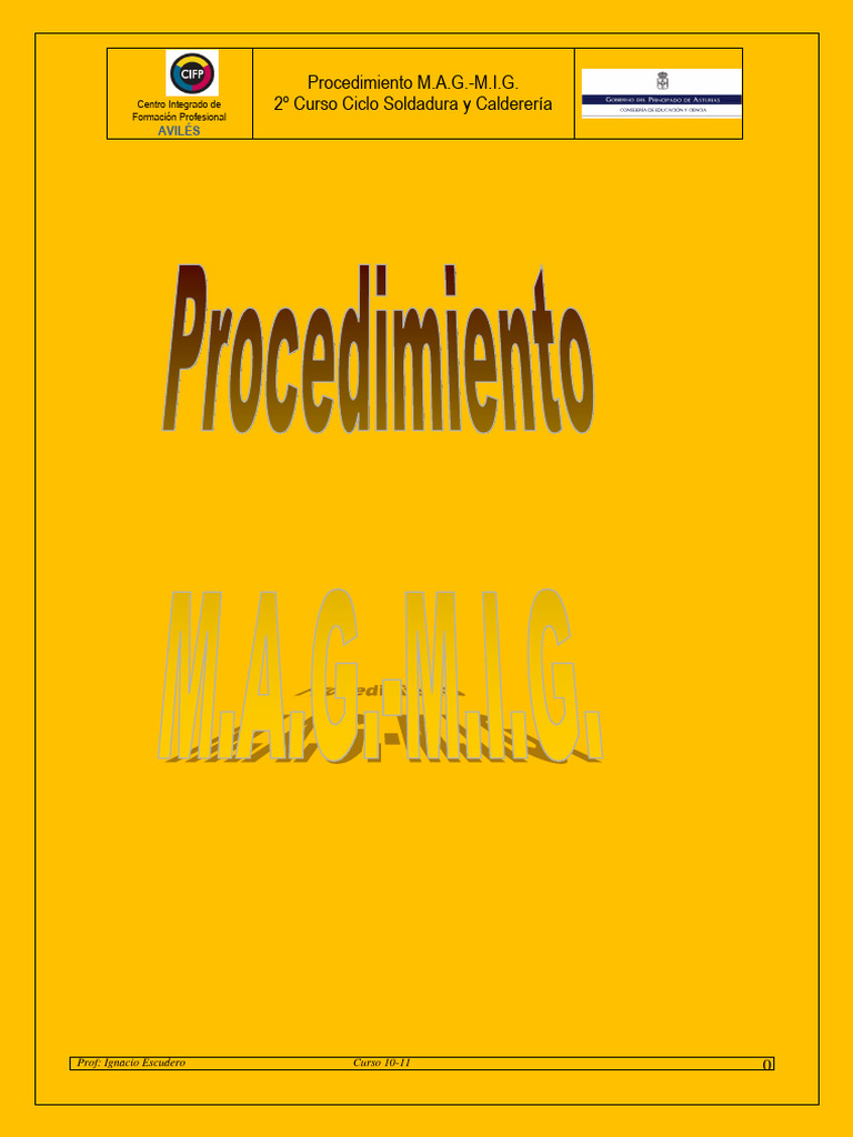 Procedimiento MAG-MIG en Soldadura | PDF | Soldadura | Construcción