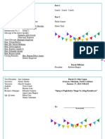 Purok 13 Sitio Cogon Fiesta Program 2024