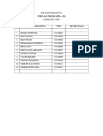 Daftar Mahasiswa