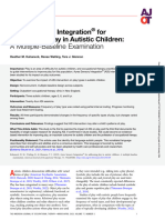 Ayres Sensory Integration For Addressing Play in Autistic Children: A Multiple-Baseline Examination