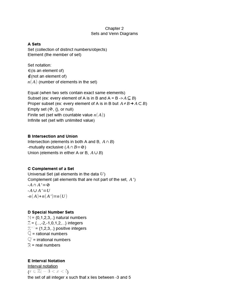 2 Sets and Venn Diagrams PDF