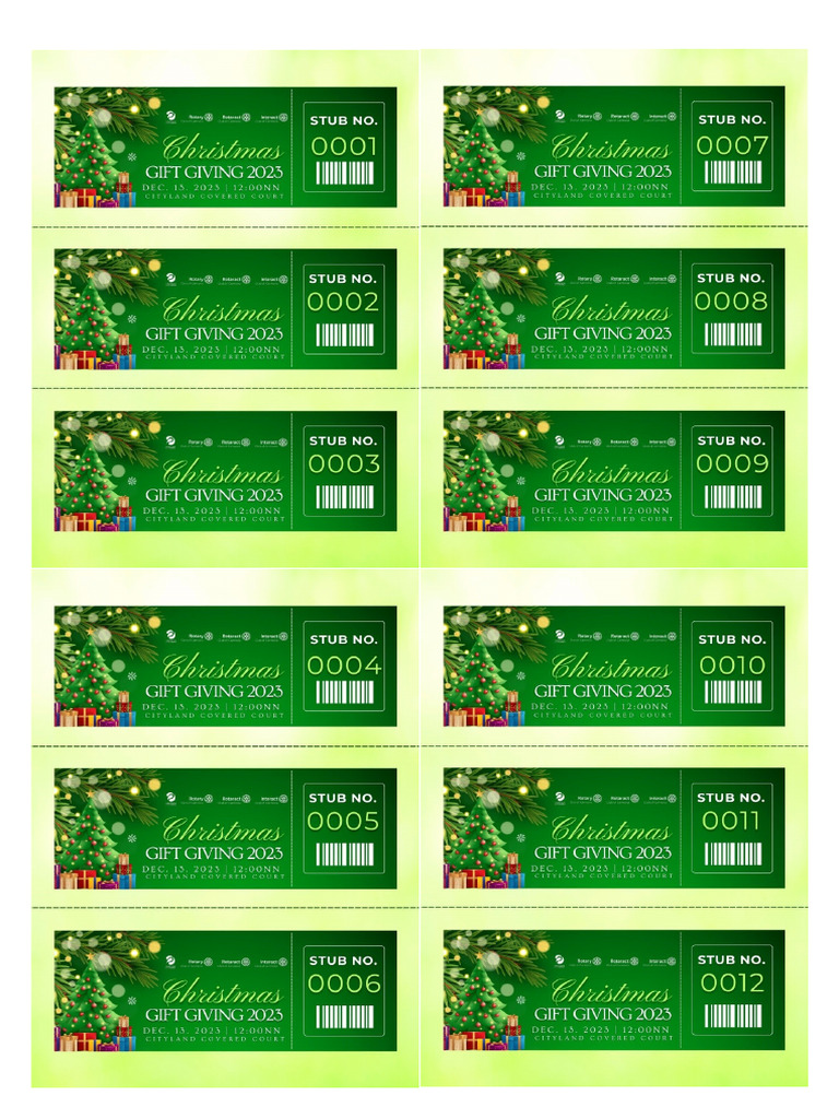 Gift Giving Ticket Stub PDF