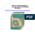 Full Download Test Bank For Fundamentals of Managerial Economics 9th Edition Hirschey PDF Free