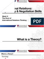 The Root of International Relations Thinking - Week 5