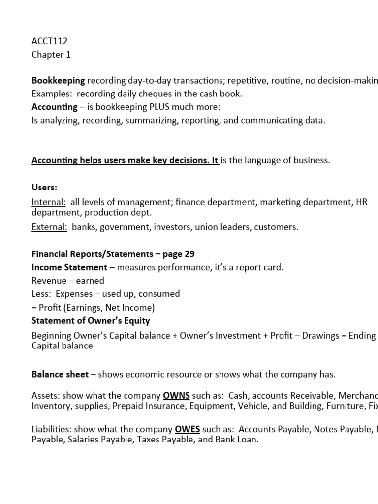 Introduction to Accounting Principles | PDF | Expense | Equity (Finance)