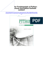Full Download Test Bank For Fundamentals of Python Data Structures 2nd Edition Kenneth Lambert PDF Free