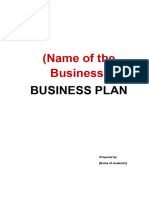 Business Plan Template