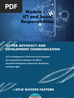 Ict For Advocacy and - Development Communication