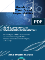 Ict For Advocacy and - Development Communication
