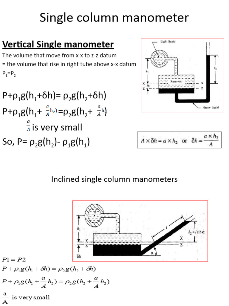 L5 - Fluid Mechanics I | PDF | Pressure Measurement | Pressure