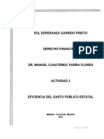 Actividad 3. Eficiencia Del Gasto Público Estatal