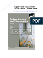 Instant Download College Algebra and Trigonometry International 5th Edition Lial Test Bank PDF Full Chapter