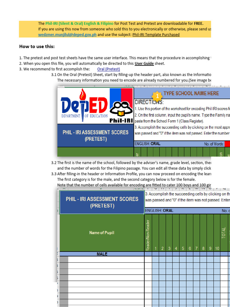 Phil Iri SPJ 9 Maglangit | PDF | Page Layout | Microsoft Excel