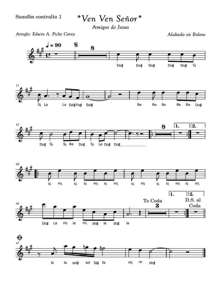 Ven Ven Señor - Partes | PDF | Composiciones Musicales