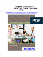 Instant download College English and Business Communication 10th Edition Camp Test Bank pdf full chapter