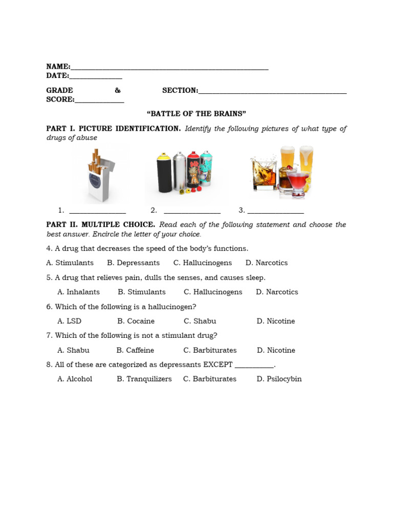 QUIZ classification of drugs PDF