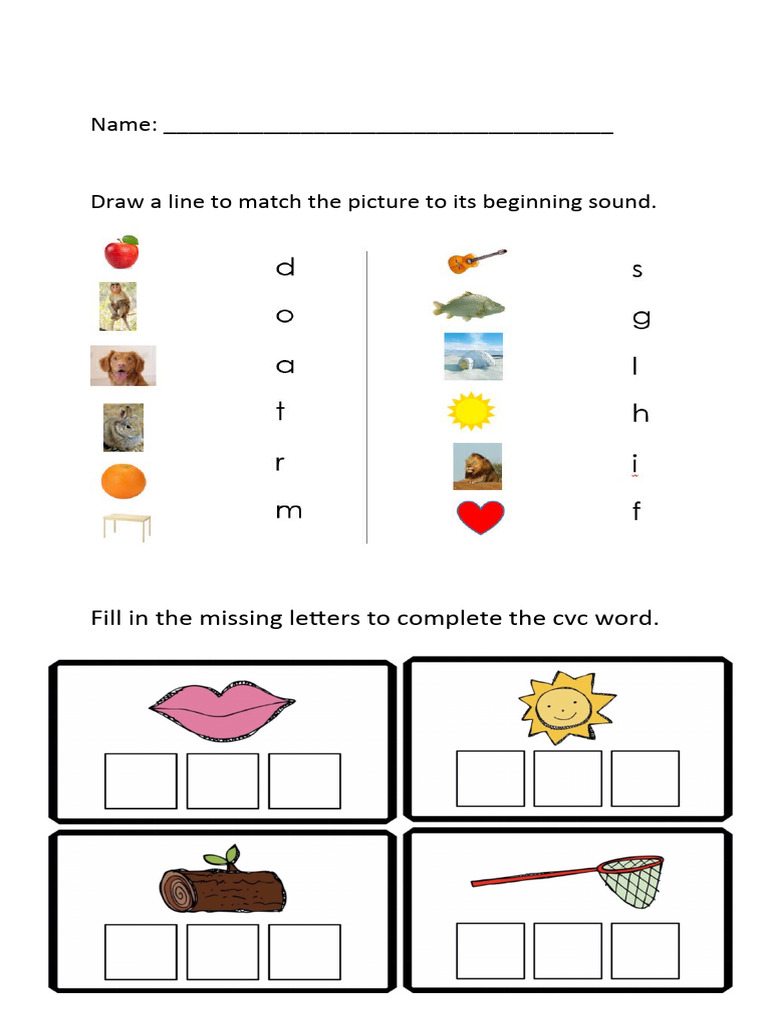 Preschool Worksheet | PDF