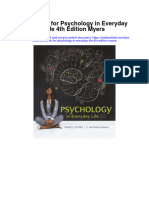 Test Bank for Psychology in Everyday Life 4th Edition Myers