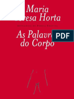 As Palavras Do Corpo - Maria Teresa Horta
