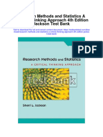 Instant download Research Methods and Statistics a Critical Thinking Approach 4th Edition Jackson Test Bank pdf full chapter