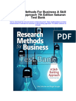 Instant Download Research Methods For Business A Skill Building Approach 7th Edition Sekaran Test Bank PDF Full Chapter