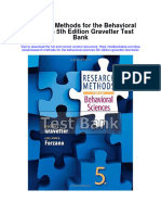 Instant Download Research Methods For The Behavioral Sciences 5th Edition Gravetter Test Bank PDF Full Chapter