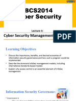 Lecture 3 Cyber Security Management Concepts
