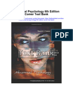 Instant Download Abnormal Psychology 8th Edition Comer Test Bank PDF Full Chapter