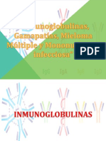 Inmunoglobulinas, Mieloma Multiple, Gamapatías, Mononucleosis Infecciosa, Macroglobulinemia de Waldestron