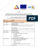 Agenda - Workshop On Treaty Body Monitoring and Reporting - 011223