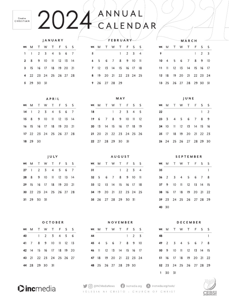 2024 Week Guide PDF