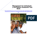 Instant Download Resource Management For Individuals and Families 5th Edition Goldsmith Test Bank PDF Full Chapter