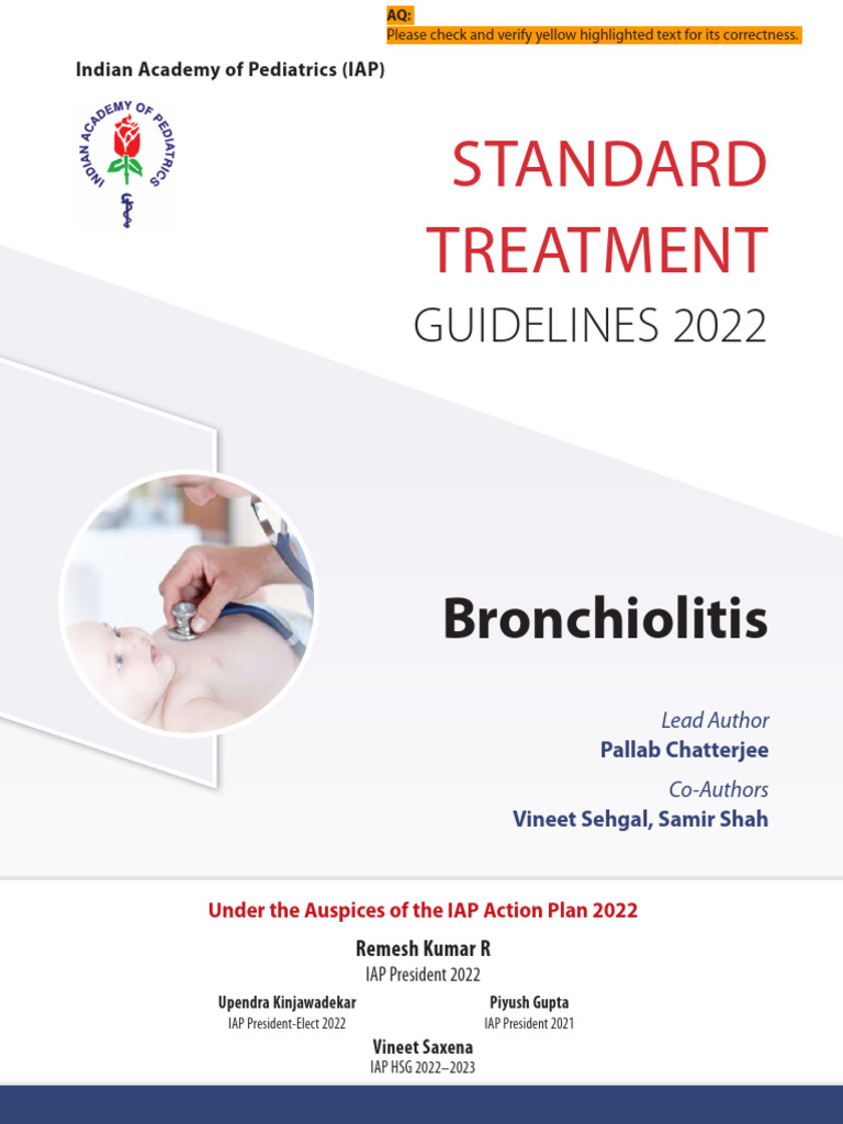 IAP Guidelines for Acute Bronchiolitis | PDF | Causes Of Death | Immunology