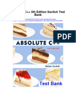 Instant Download Absolute C 5th Edition Savitch Test Bank PDF Full Chapter