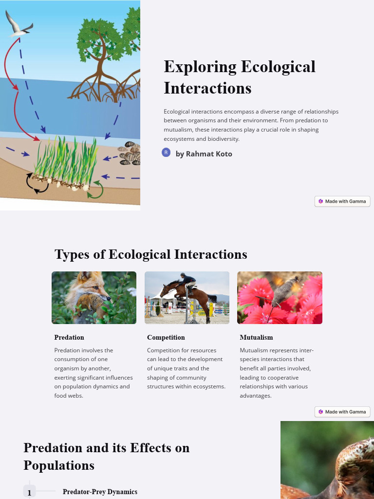 Exploring Ecological Interactions | PDF | Ecology | Natural Environment