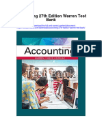 Instant Download Accounting 27th Edition Warren Test Bank PDF Full Chapter