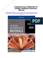 Instant download Science and Engineering of Materials Si Edition 7th Edition Askeland Solutions Manual pdf full chapter