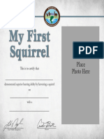 4CP My First Squirrel Certificate With Photo