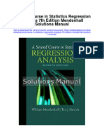 Instant Download Second Course in Statistics Regression Analysis 7th Edition Mendenhall Solutions Manual PDF Full Chapter