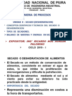 Ing de Procesos Industriales Ou de Secado Cap Ii Proedunp Paita Ciclo 2019 I