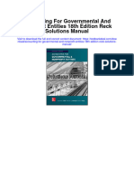 Instant Download Accounting For Governmental and Nonprofit Entities 18th Edition Reck Solutions Manual PDF Full Chapter