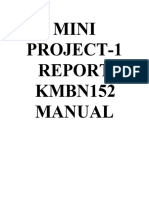 Mini Project 1 Manual 2023-24