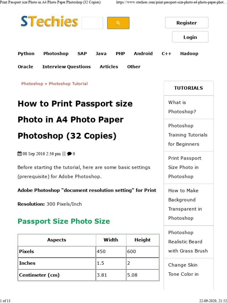 canon easy photo print passport size