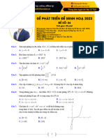 4. (Thầy NGUYỄN TIẾN ĐẠT) Đề phát triển đề minh hoạ 2023 - đề số 04