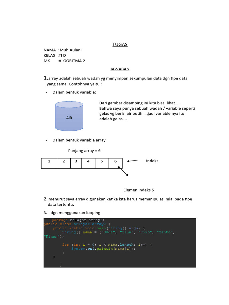 Tugas 1 Algoritma 2 Ti D | PDF