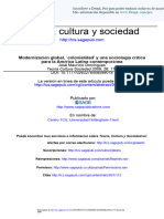 Domingues. Global Modernization, Coloniality' and A Critical Sociology For Contemporary Latin America Es