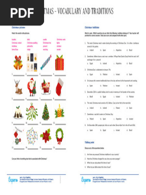 Christmas - vocabulary and traditions
