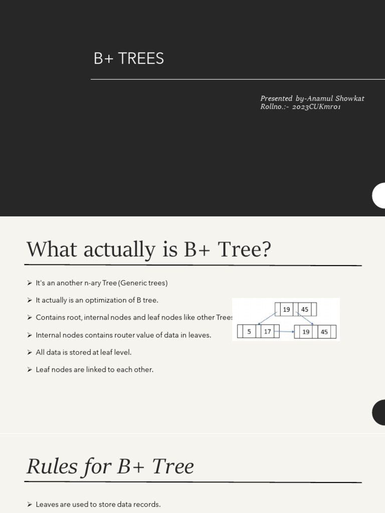 B + 5 Tree | PDF