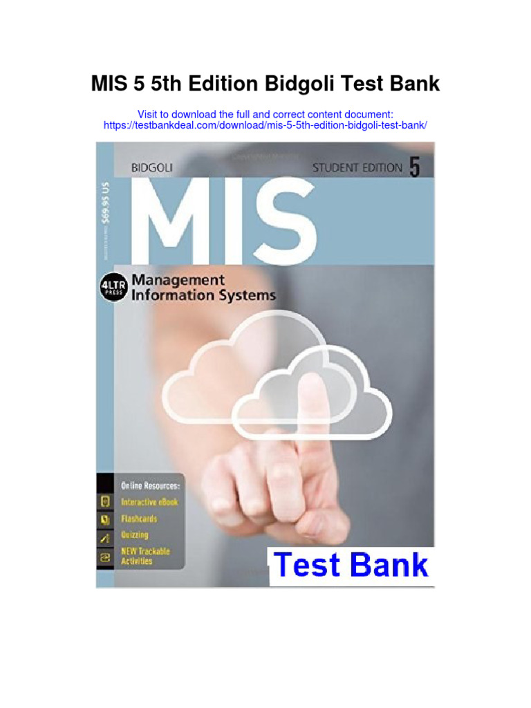 Instant Download Mis 5 5th Edition Bidgoli Test Bank PDF Full Chapter ...